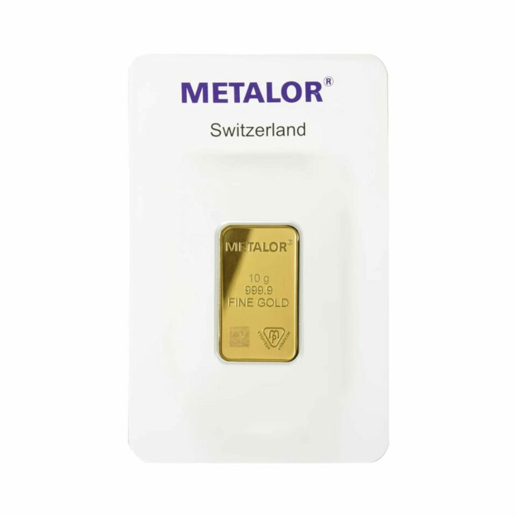 Metalor 10 Grams Gold Bar