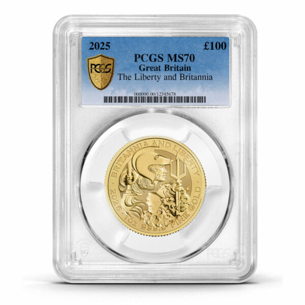 PCGS Certified 2025 Liberty and Britannia 1oz Gold Coin