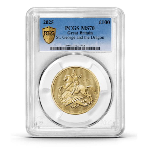 PCGS Certified 2025 St George and the Dragon 1oz Gold Coin