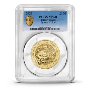 PCGS Certified 2026 Tudor Beast The Queen's Lion 1oz Gold Coin