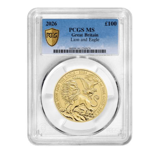 PCGS Certified 2026 Lion and Eagle one-ounce gold coin
