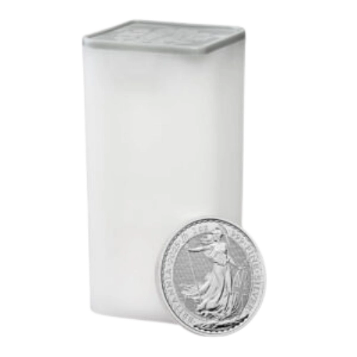 25 Silver Britannia Tube
