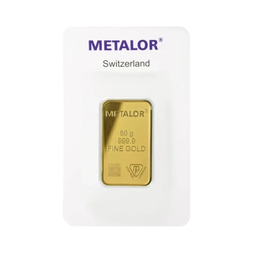 50g Metalor Gold Bar